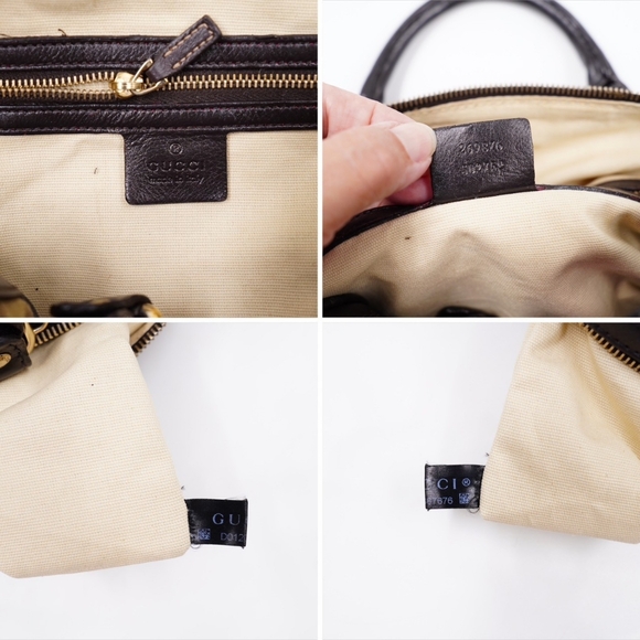 AZ15❤️ GUCCI Monogram Vintage Web mini Boston - Picture 13 of 15